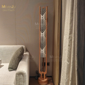 โคมไฟตั้งพื้นทำจากไม้และสเตนเลสทันสมัยสำหรับบ้านโรงแรมวิลล่า-สำหรับห้องนั่งเล่นห้องนอนหรือของตกแต่งมุม - Product Image 6