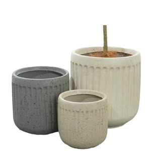 Nuevos Macetas de Hormigón para Plantas, Color Gris Claro, para Decoración e Interiores y Exteriores - Product Image 1