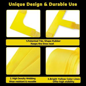 Kit de marquage de terrain de pickleball-Lignes de limite de pickleball temporaires dans les dimensions de terrain standard, aucune mesure requise - Product Image 3