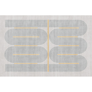EIFFEL HOME Tapis à motifs brodés en fibres de polyester à rayures pour salon, chambre et bureau, Nouveau style 2026 - Product Image 4