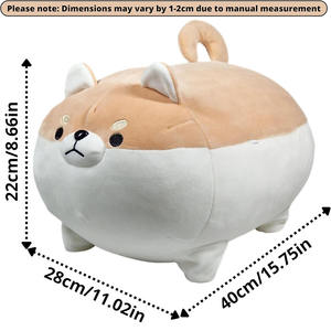 Peluche de Animal de Peluche, Almohada de Perro Corgi de Peluche Suave, Almohada de Cuerpo de Anime Kawaii, Almohada Regordeta para el Hogar, Lindos Regalos de Corgi, Almohadas de Perro Blanditas - Product Image 2