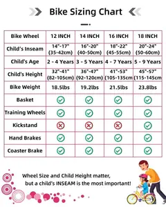 JOYSTAR संयुक्त राज्य अमेरिका गोदाम 12 14 16 4 के लिए 18 इंच बच्चों को साइकिल एकल गति लड़कियों बाइक 5 6 साल पुराने