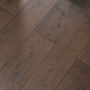 Katı meşe 18mm kalın parke döşeme çevre dostu kolay kurulum Modern tasarım koyu tonları suya dayanıklı oturma odası Villa - Product Image 1