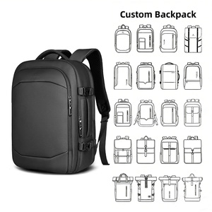 Sac à dos d'étudiant imperméable personnalisé HEROIC KNIGHT, sac à dos d'affaires antivol, sac à dos d'école avec port USB, sac à dos pour ordinateur portable - Product Image 1