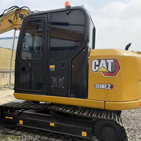Mini-excavatrice Caterpillar 308E2 d'occasion, 8 tonnes, excavatrice sur chenilles hydraulique CAT 308E2 d'origine avec cabine climatisée à vendre