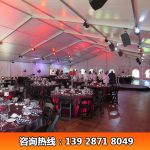 Carpa rectangular impermeable para ferias comerciales de PVC de 35x60m con puerta de vidrio y puerta enrollable - Product Image 4