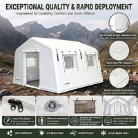 Tente médicale gonflable portable sur mesure OEM ODM, quatre saisons, imperméable, en PVC, ventilée, avec structure pneumatique