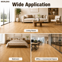 MORLENX Wasserdichter Holzoptik SPC-Bodenbelag Starrer Vinyl-Klickboden Verschleißfester Innenbodenbelag
