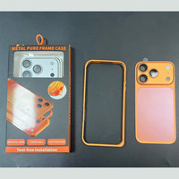 Coque de protection en métal avec cadre en alliage d'aluminium et film arrière 2-en-1, colorée, pour téléphones mobiles, transformant votre appareil en 18 Pro Max