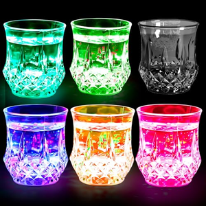 แก้วน้ำสับปะรดเรืองแสงขนาด 200 มล. ราคาประหยัด ใช้กับน้ำ ไฟ LED สีสันสดใส แก้วเบียร์เรืองแสง - Product Image 1
