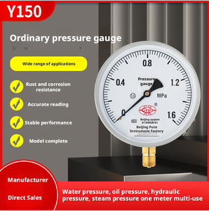 Y150 Manometer für Kessel, Wasserpumpe, Öl, Gas, Hydraulik, Messinggewinde, 1,6 Klasse, 1,0/1,6/2,5 MPa - Product Image 5