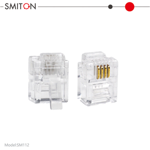 Conector RJ11 al por Mayor, Conector de <span class=keywords><strong>Cable</strong></span> 6P4C, Chapado en Oro, Conectores de Red RJ11 para Teléfono, Conectores de Cristal - Product Image 4