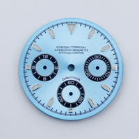 BSQS Cadran Lumineux Vert Étanche en Acier Inoxydable 29,5 mm pour Pièces de Modification de Montre à Mouvement VK63