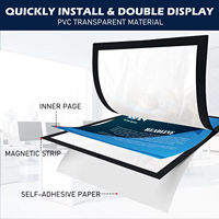 A5/A6/A4/A3/A2/A1 Stiker Magnetik Plastik Tahan Air Album Poster Penutup Pelindung Foto Siap Jual Bingkai Magnetik