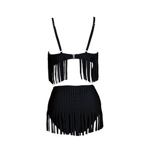 Moda transfronteriza sin tirantes sin espalda Sexy para <span class=keywords><strong>Amazon</strong></span> traje <span class=keywords><strong>de</strong></span> <span class=keywords><strong>baño</strong></span> para chicas calientes diseño <span class=keywords><strong>de</strong></span> borla Bikini gran oferta ropa <span class=keywords><strong>de</strong></span> playa - Product Image 5