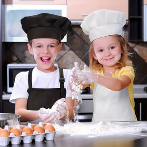 カスタムロゴ子供用エプロン焼きシェフ帽子調整可能首ストラップ絵画子供用エプロン調理とトレーニングポケット付き - Product Image 5