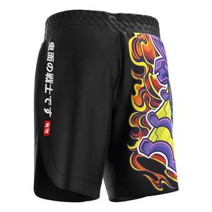 กางเกงขาสั้นพิมพ์ลายหน้าผีสำหรับนักมวยมวยไทย BJJ MMA - Product Image 3