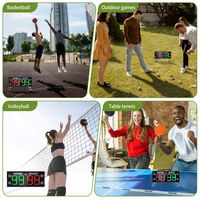 Tableau de score numérique électronique LED GANXIN Mini pour terrains intérieurs, football de table, jeux de société, cornhole, basketball, alimenté par piles