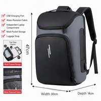 Sac à dos intelligent et étanche en tissu Oxford durable, idéal pour l'école, l'université, les conférences, les voyages, avec port USB intégré, pour ordinateur portable