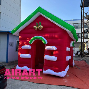 <span class=keywords><strong>Tente</strong></span> de kiosque rouge d'événement de Noël gonflable de style classique, stand de festival de Noël gonflable pour le décor du nouvel an 2025 - Product Image 2