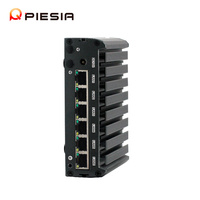Mini enrutador sin ventilador para PC, dispositivo enrutador con núcleo cuádruple J1900, 6 RJ45 LANs Nics, Openwrt, 6x i225 2,5G pfSense Firewall