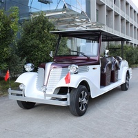 Voiture de golf électrique à énergie nouvelle de style vintage, 12 places, avec batterie 48V/72V, à vendre, bus touristique