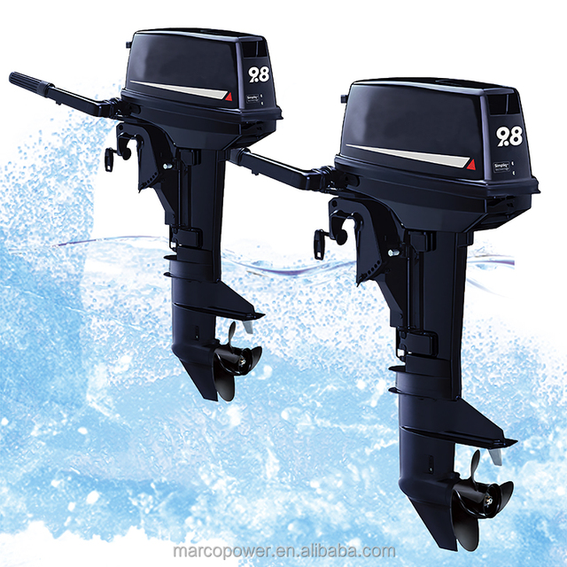 China Production 9.8HP Marine Engine Tohatsu Comparable 2 Stroke Outboard Motor Durable