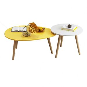 Two Size Living Room Furniture Round <strong>Coffee</strong> Side <strong>Table</strong> Hot Sell New Design <strong>Yellow</strong> Simple <strong>Coffee</strong> <strong>Table</strong> - Product Image 1