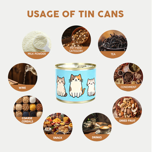 Barattoli in Latta Rotondi Sigillati Personalizzati 90*99mm <span class=keywords><strong>per</strong></span> Alimenti <span class=keywords><strong>per</strong></span> <span class=keywords><strong>Gatti</strong></span>, Barattoli in Metallo Facili da Aprire <span class=keywords><strong>per</strong></span> Alimenti <span class=keywords><strong>per</strong></span> Animali Domestici - Product Image 3