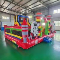 Glissière géante commerciale gonflable extérieure de maison de rebond et châteaux sautants avec des châteaux pleins d'entrain des enfants de ventilateur à vendre