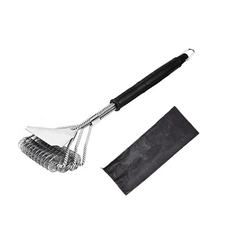 Grill Borstel En Schraper-Extra Sterke Bbq Cleaner Accessoires-Veilig Draad Haren 18 "Roestvrij Staal Barbecue Triple scrubber