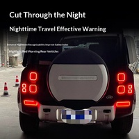 Barre lumineuse LED FT pour Land Rover Defender 2015-2016, lentille rouge, 3000 lumens, 8 modules