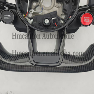 Volante Deportivo de Fibra de Carbono Forjada y Cuero Perforado con LED para Modelos Audi A3 A4 A4L A5 A7L A8 Q5 Q7 B9 A6 R8, Venta al Por Mayor - Product Image 4