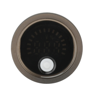 Mini 12V 2A redondo LED indicador de voltaje Digital Monitor retroiluminación voltímetro impermeable para ácido/batería de litio barco motocicleta