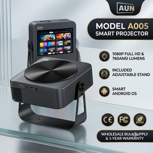 <span class=keywords><strong>Projecteur</strong></span> intelligent AUN A005 1080P Full HD 760 ANSI Lumens Home Cinéma Écran LCD Projecteurs <span class=keywords><strong>vidéo</strong></span> avec support - Product Image 1