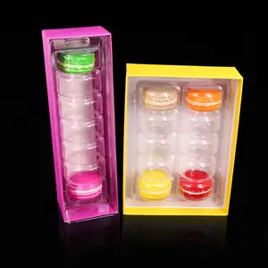 Boîte d'emballage de macarons en plastique pet transparent, emballage de macarons, plateau d'emballage blister avec couvercle