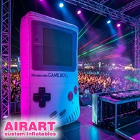 Décoration gonflable géante en forme de console portable Game Boy, thème rétro années 80-90, pour événements gaming et accessoire photo