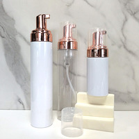 Botol Dispenser busa cuci tangan, sabun pembersih bulu mata kosmetik merah muda 40ml 50 ml 60ml 100ml 200ml mewah