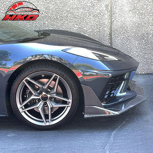 Lèvre de pare-chocs avant compatible avec Chevy Corvette C8 2020-2025 STG 3 ZR1 Style, imprimé fibre de carbone, pièces auto de haute qualité, kit carrosserie - Product Image 3