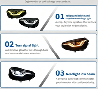 Phare G42 M2 2022 2026 Série 2, phare LED bicolore amélioré style Ikon, DRL, Plug and Play pour BMW