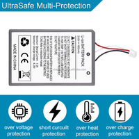 Batterie de contrôleur PS5 personnalisée 3.65V 1650mah batterie rechargeable avec câble batterie au lithium polymère remplaçable