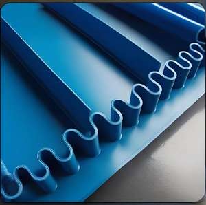 Sabuk Konveyor Jingtian Blue Sidewall PU 1 Lapis dengan Cleat Tahan Panas Garansi 2 Tahun untuk Transportasi Makanan - Product Image 5