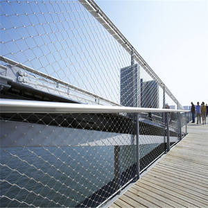 AISI 316 esnek dokuma X eğilimli kablo Net paslanmaz çelik tel halat Webnet x-korkuluk korkuluk Aviary için kol ile eğilimli örgü - Product Image 5