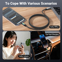 HYTO 240W Nylon USB Type C à C câble de charge super rapide pour Samsung Xiaomi Huawei LED affichage numérique USB C chargeur cordon de données