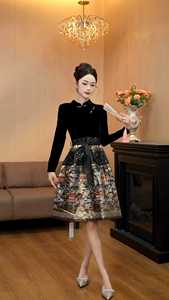 6089 [Shui Qing Sha <span class=keywords><strong>Bai</strong></span>] Nouvelle <span class=keywords><strong>robe</strong></span> Cheongsam de style chinois, jupe Hanfu jacquard de qualité supérieure - Product Image 2