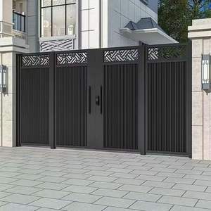 הנדנדה אוטומטית שערי אלומיניום עבור בית חצר וילה גדר ביטחון כניסה גדר אבטחה עמיד מסגרת מתכת ידידותית לסביבה מודרנית - Product Image 5