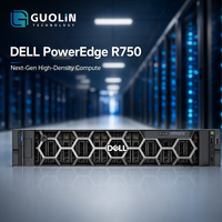 Server Enterprise Dell PowerEdge R750 2U Baru, Dual Intel Xeon Scalable Generasi ke-3 Gold Platinum, 2x 300W GPU, Server Komputasi AI