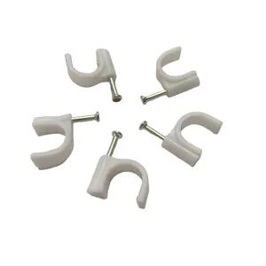 25mm white Plastic nylon cable fixing clip holder wire fixed clips