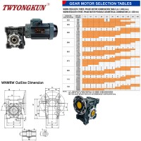 Moteur à engrenages AC 40W~250W avec réducteurs de vitesse à vis sans fin NMRV30 RV40 RV50, contrôleur de vitesse inclus