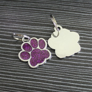 Colgante de Pata de Perro Chapado en Oro con Brillantina Colorida, Anillo en O de Aleación, Etiqueta de Identificación para Mascotas de Dibujos Animados, Llavero para Accesorios de Joyería DIY - Product Image 5